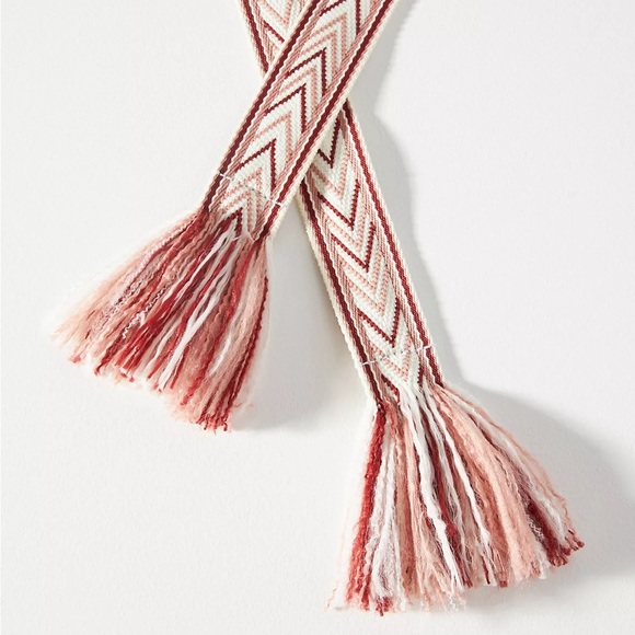 Anthropologie Woven Fringe Bohemian Tie Belt main image 4